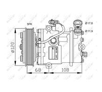 Compresseur de climatisation NRF KLIMA NRF 32775