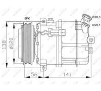 Compresseur de climatisation PAG 46 32117 NRF pour SAAB CADILLAC OPEL
