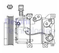Compresseur de climatisation PAG 46 CS20518 DELPHI pour KIA HYUNDAI