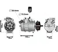 Compresseur de climatisation pour VW Transporter T5 de 2003 à 2010