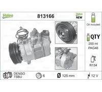 Compresseur de climatisation R 134a PAG 46 813166 VALEO pour AUDI VW SKODA