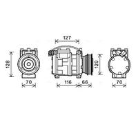 AVA COOLING SYSTEMS BWAK232 Compresseur de clim