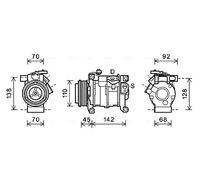 AVA COOLING SYSTEMS CRAK128 Compresseur de clim