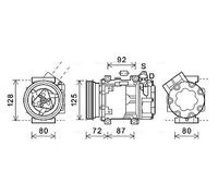 AVA COOLING SYSTEMS DNAK429 Compresseur de clim