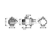 Compresseur de climatisation R 134a FTAK366 AVA QUALITY COOLING pour FIAT