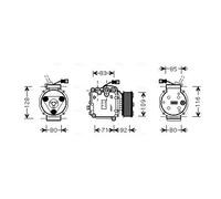 AVA COOLING SYSTEMS HDAK169 Compresseur de clim