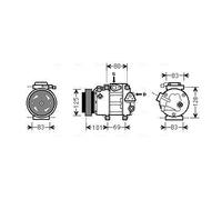 AVA COOLING SYSTEMS HYAK240 Compresseur de clim