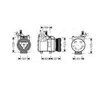 AVA Quality Cooling – Compresseur de climatisation HYAK093 R134a PAG100 pour HYUNDAI