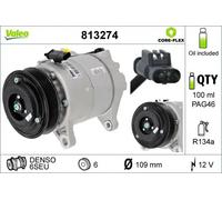 Compresseur de climatisation R 134a PAG 46 813274 VALEO pour MINI BMW