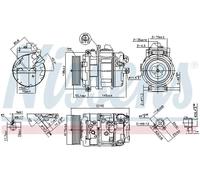 Compresseur de climatisation R 134a PAG 46 890069 NISSENS pour BMW 3 Coupé 3