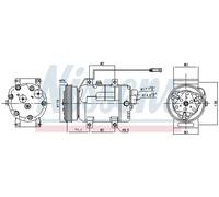 Compresseur de climatisation R 134a PAG 46 89029 NISSENS pour AUDI VW
