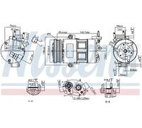 Compresseur de climatisation R 134a PAG 46 890639 NISSENS pour FORD FOCUS III