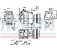 Compresseur de climatisation R 134a PAG 46 89073 NISSENS pour AUDI A4 B6