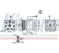 Compresseur de climatisation R 134a PAG 46 89083 NISSENS pour VW