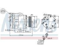 Compresseur de climatisation R 134a PAG 46 89088 NISSENS pour VW SEAT