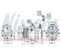 Compresseur de climatisation NISSENS 89095