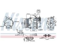 Compresseur de climatisation R 134a PAG 46 89336 NISSENS pour VOLVO FORD MAZDA