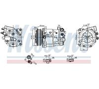 Compresseur de climatisation R 134a PAG 46 89398 NISSENS pour PEUGEOT CITROËN