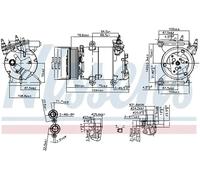 Compresseur de climatisation NISSENS 89571