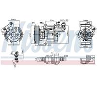 Compresseur de climatisation R 134a PAG 46 89579 NISSENS pour DACIA NISSAN