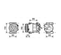 AVA COOLING SYSTEMS ALAK125 Compresseur de clim
