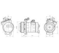 Compresseur de climatisation R 134a PAG 46 JEAK092 AVA QUALITY COOLING