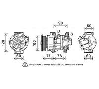 AVA COOLING SYSTEMS TOAK584 Compresseur de clim