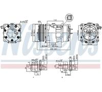 Compresseur de climatisation R 134a PAG 46 YF 89032 NISSENS pour CITROËN PEUGEOT