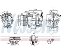 Nissens Compresseur de climatisation YF 891016 R 134a PAG 46 pour Citroën DS