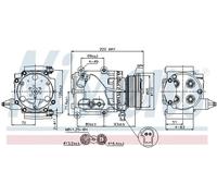 Compresseur de climatisation R 134a PAG 56 89228 NISSENS pour FORD MONDEO III