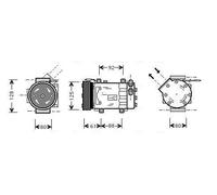 AVA COOLING SYSTEMS RTAK255 Compresseur de clim