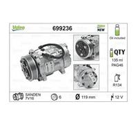 Valeo Compresseur de climatisation 699236 COMP CF NE pour PSA Berlingo, 206, 306, 406, 806