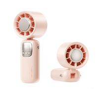 Compresseur de glace portable haute vitesse à suspendre au cou avec flux d'air turbo, corps ABS + PP, taille compacte, 160 x 54 x 60 mm, disponible en noir, blanc, rose ou violet (rose)