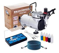 Compresseur de peinture Aérographe Double action + 5x Peintures