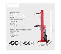 Compresseur de ressort de jambe de force 4,5 tonnes / 9920 lb Cric hydraulique Force de compression nominale de 1 tonne Compresseur de ressort hélicoïdal de jambe de force automatique