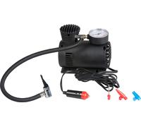 Compresseur Dunlop - Gonfleur de pneus - avec manomètre - max 250 PSI/ 17 Bar - avec 3 embouts - prise auto - 12V