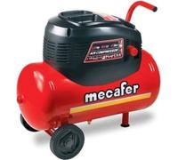 Compresseur MECAFER - 24L 1.5HP sans huile + tuyau et soufflette