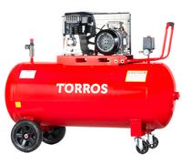 Compresseur mobile à entraînement par courroie à huile cuve 270 L 3 kW / 4 Ch 10 bars 520 l/min 400V Torros TC2705210T