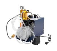 Compresseur PCP Haute Pression 1800W 30MPa 300Bar, Refroidissement Eau 220V | Débit 17.6Gal/min, double compression, soupape décharge, protection surcharge, pour paintball, airgun, plongée, compact.