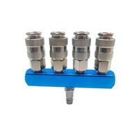 Compresseur pneumatique, raccord, pompe, outil, coupleur, collecteur, multi-séparateur, distributeur d'air et de gaz de style for connecteur rapide 1/4(S-ML-5 EU SM20)