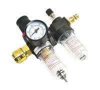 Compresseur régulateur combiné avec jauge analogique | Bouton de réglage supérieur, 40 bols transparents de qualité filtrante pour ligne de service, atelier, tâches utilitaires