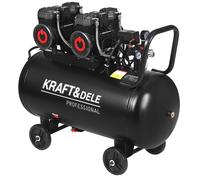 Compresseur Sans Huile 100L 2X2200W 585L/Min 8Bar Pour Atelier D'Air Comprimé