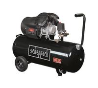 Compresseur SCHEPPACH HC110DC Black Edition bicylindre lubrifié 100L 10 bar 3CV, 2 manomètres et 2 raccords rapides