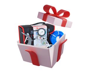 Compresseur silencieux 100 litres 3 CV 8 bar + kit 6 accessoires PRODIF PROSIL3100