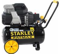 Compresseur Stanley S244/8/24 FMXCM00 - Compresseur d'air 8Bar - Compresseur d'air avec réservoir de 24L - Débit d'air 116L/min - avec poignée - Niveau sonore 64dB - Noir