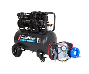 Compresseur ultra silencieux 100 litres 3 CV 8 bar + kit 6 accessoires PRODIF PROSIL3100