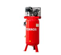 Compresseur vertical 150 L à entrainement par courroie - 10 Bars - 2,2 kW / 3 CV - 230 V - 400 l/min - lubrifié à l'huile Torros TCV150435M