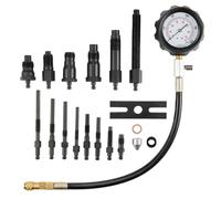 Compressiomètre - Testeur avec manomètre 80 mm - 0-1000 PSI et 0-70 bar - Compressiomètre y compris 4x adaptateurs