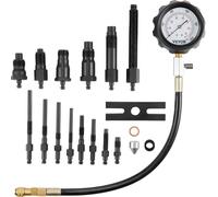 Compressiomètre Testeur de compression Testeur de compression Compressiomètre avec un manomètre de 80 mm 0-1000 PSI et 0-70 bar Compressiomètre y compris 4x adaptateurs