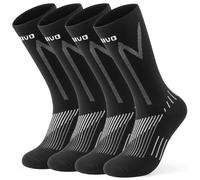 Compression Chaussettes Running Homme Femme 2Paires, Chaussettes de Contention Mi-mollet, Chaussette Randonnée Sport, Respirable et Anti Ampoule, Support de Voûte pour Course à Pied, Trail, Cyclisme